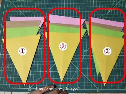 折り紙のフラッグガーランド 切らないで簡単に作る方法