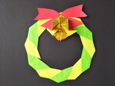 折り紙リースの簡単な作り方や折り方 季節やイベント別に紹介